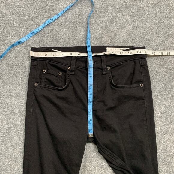 Rag & Bone Jeans Womens 27 Black Very Skinny 9 Inch Stretch Ankle Cotton Tencel - Picture 3 of 10